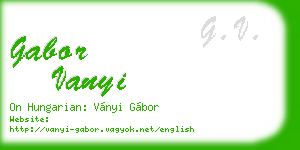 gabor vanyi business card